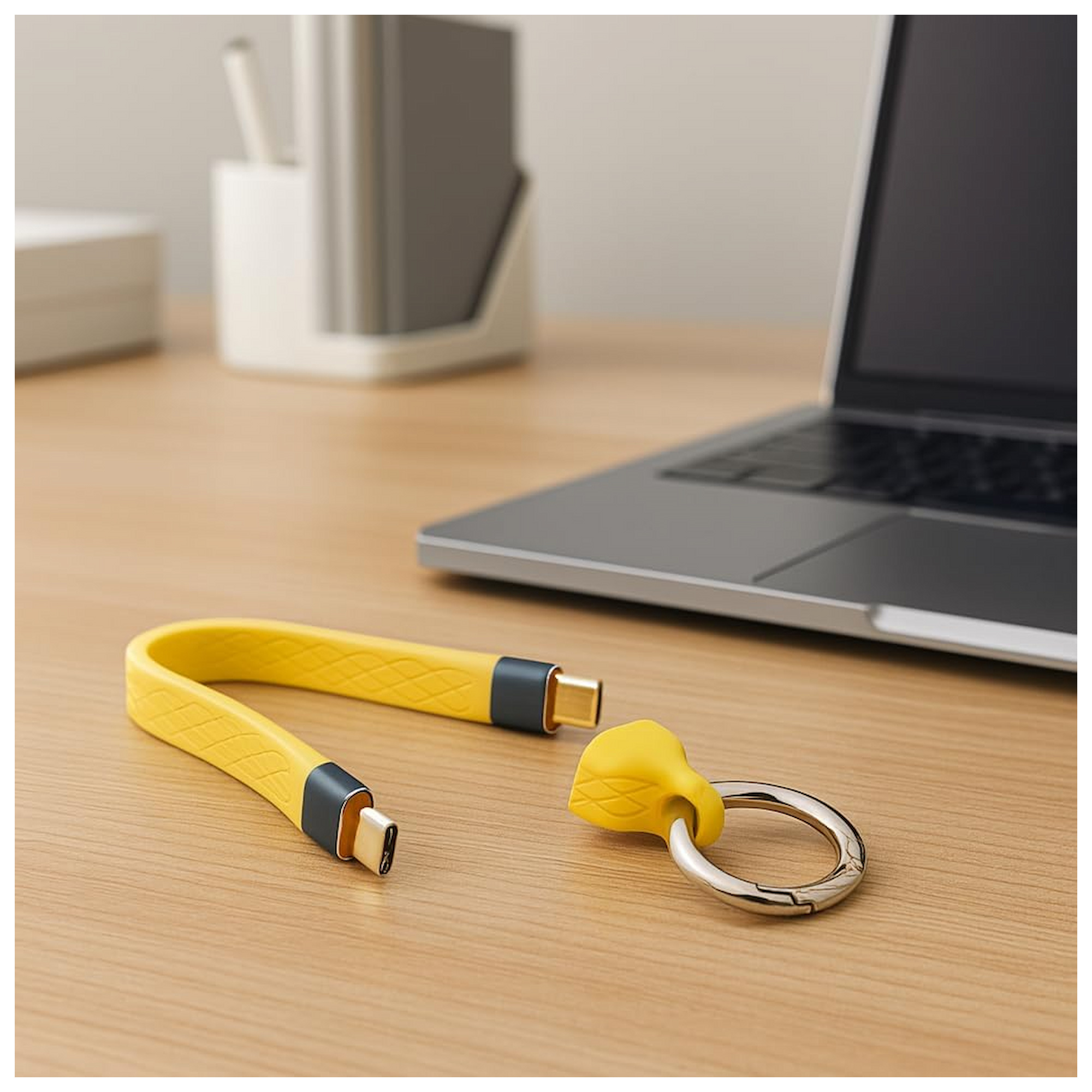 USB C Charging Cable Keychain