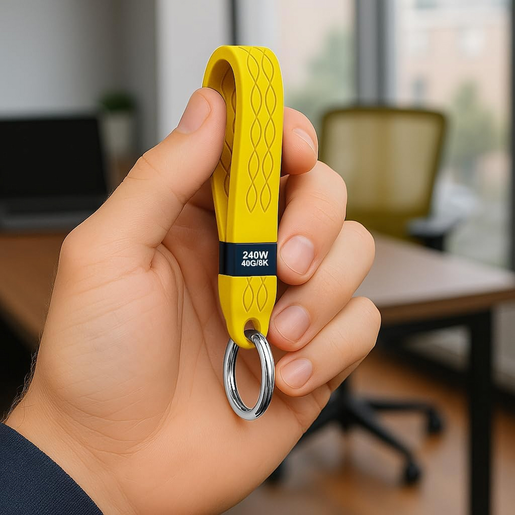 USB C Charging Cable Keychain